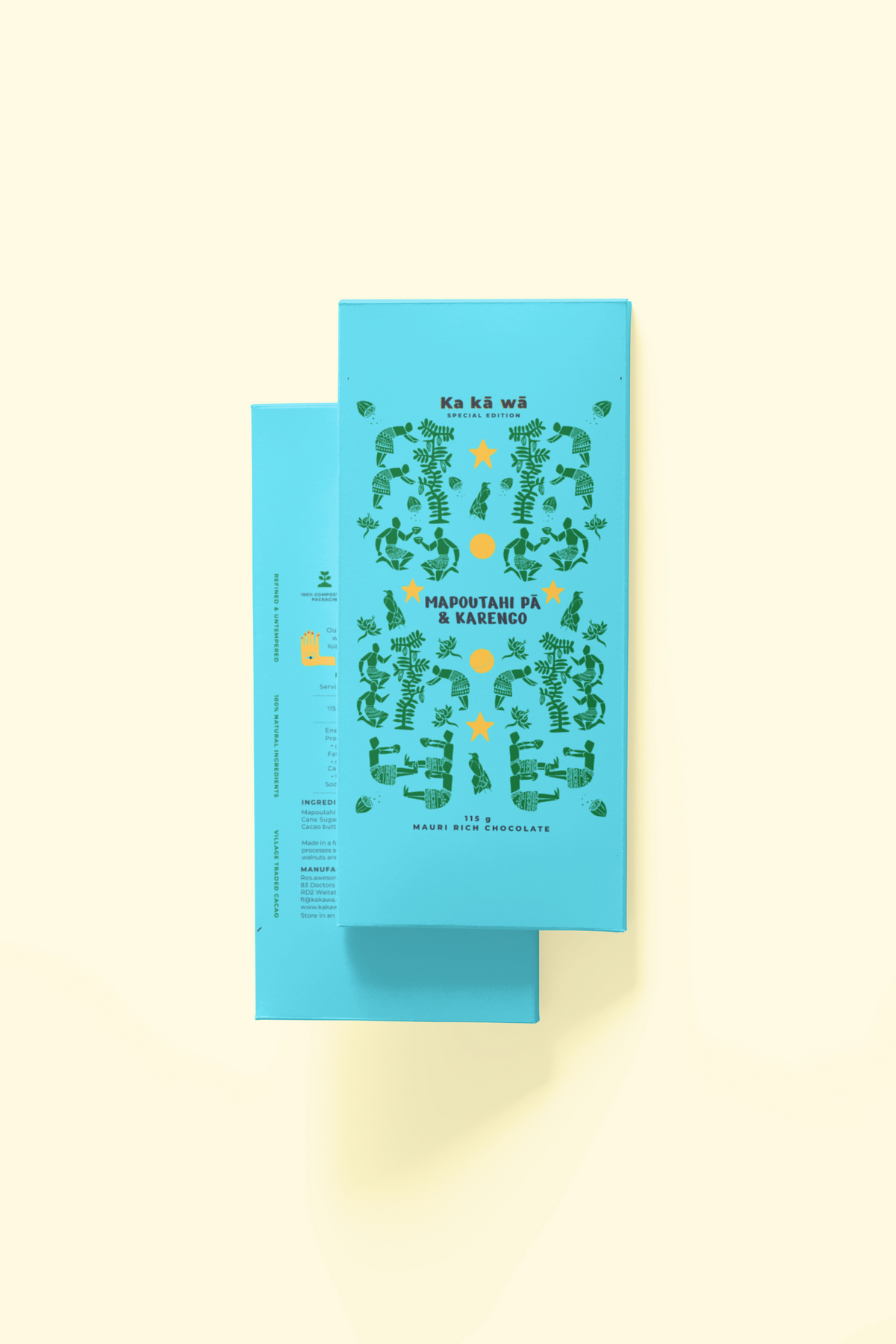70% Cacao bar with Mapoutahi Pa Tote (Salt) + Karengo (Seaweed) | 115gm